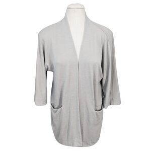 Aritzia Wilfred Free Zlata Open Front Sweater Cardigan Ashen Light Gray …